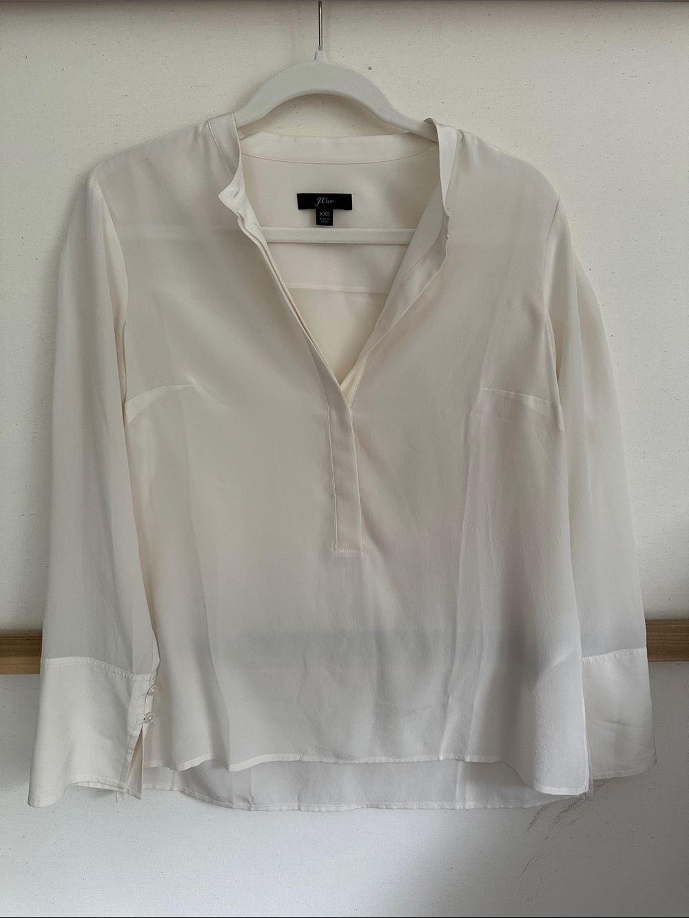 J.Crew 100% Silk Ivory Blouse